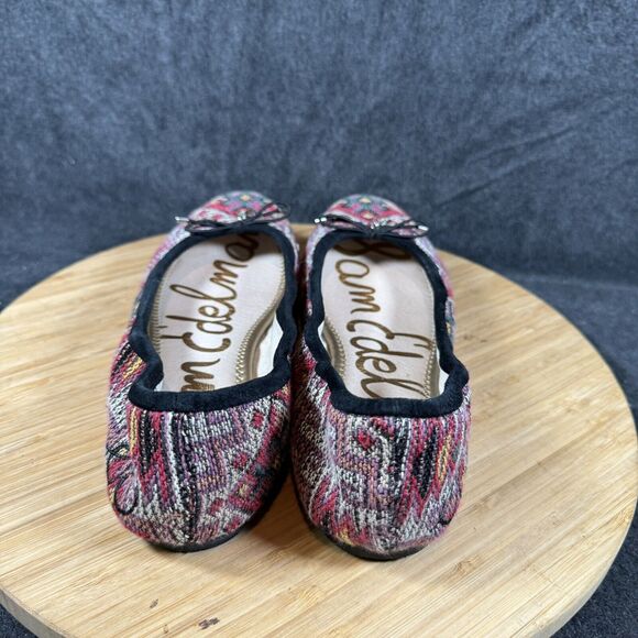 Sam Edelman Size 8 M Felicia Embroidered Aztec Ballet Flat Preppy Classic - Picture 4 of 6